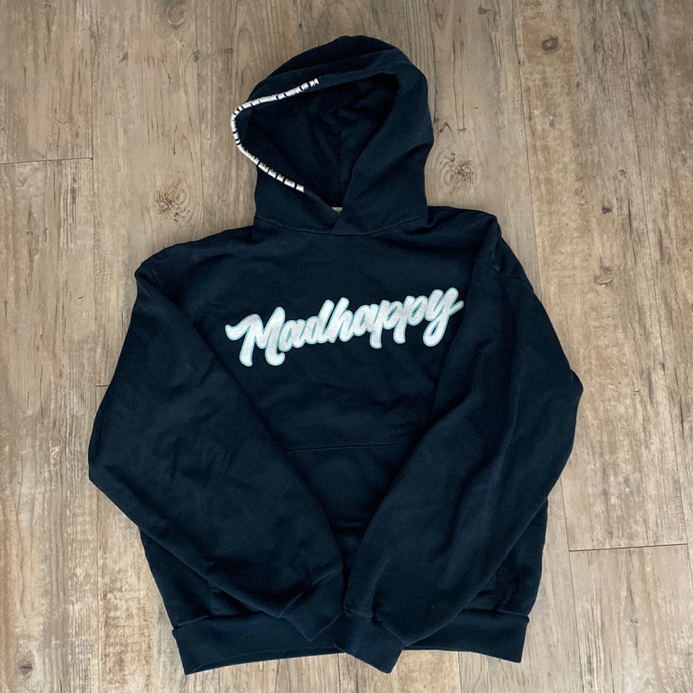 Navy blue Mad Happy hoodie
